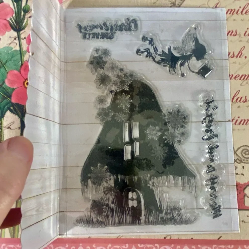 Crafter's Companion Clear A6 Acrylic Stamps Merry & Bright 4 PC Donna Ratcliff